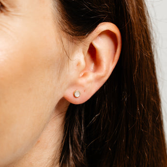 Circle Stud Earrings in 9ct Yellow Gold