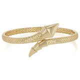 Serpent Patterned Bangle in 9ct Yellow Gold