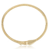 Serpent Patterned Bangle in 9ct Yellow Gold