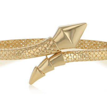 Serpent Patterned Bangle in 9ct Yellow Gold
