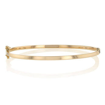 Plain Hinge Bangle in 9ct Yellow Gold