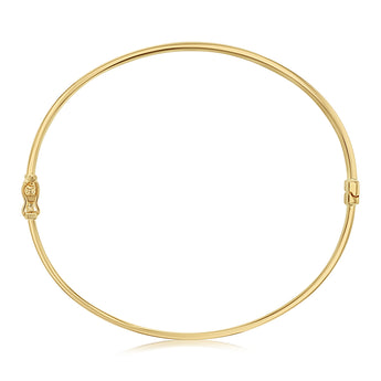 Plain Hinge Bangle in 9ct Yellow Gold