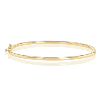 Plain Hinge Bangle in 9ct Yellow Gold