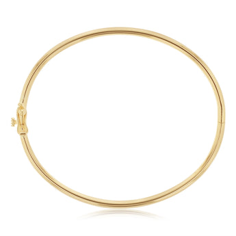 Plain Hinge Bangle in 9ct Yellow Gold