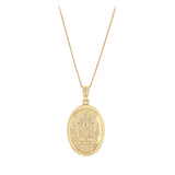 Miraculous Medal Pendant in 9ct Yellow and White Gold