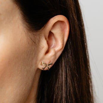 Bow Stud Earrings in 9ct Yellow Gold