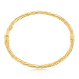 9ct Yellow Gold Twisted Baby Bangle