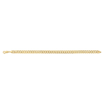 Flat Curb 19cm Bracelet in 9ct Yellow Gold