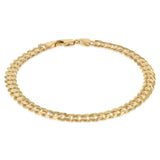 Flat Curb 21cm Bracelet in 9ct Yellow Gold