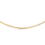 Flat Curb 50cm Chain in 9ct Yellow Gold