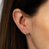 9ct Yellow Gold Initial 'G' Puffed Stud Earrings