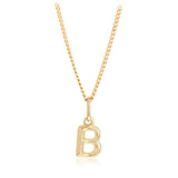 9ct Yellow Gold Initial 'B' Puffed Pendant