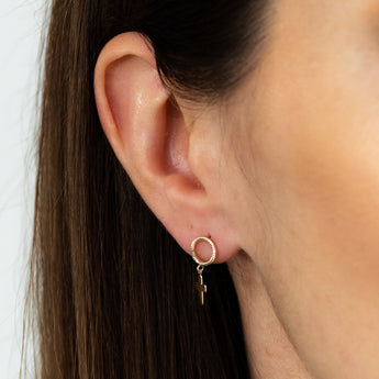 9ct Yellow Gold Cross Drop Earrings