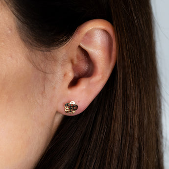 9ct Yellow Gold Cut-Out Flower Stud Earrings
