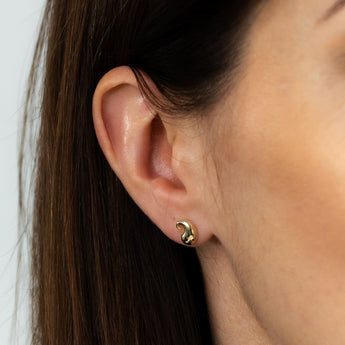 9ct Yellow Gold Fancy Teardrop Stud Earrings