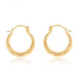 9ct Yellow Gold Creole Hoop Earrings