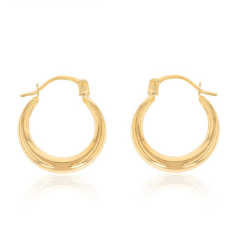 9ct Yellow Gold Creole Hoop Earrings