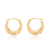 9ct Yellow Gold Creole Hoop Earrings