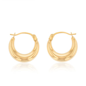 9ct Yellow Gold Creole Hoop Earrings