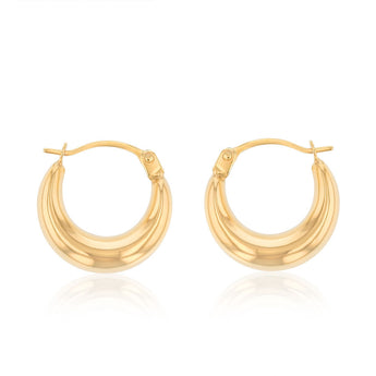 9ct Yellow Gold Creole Hoop Earrings