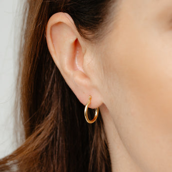9ct Yellow Gold Polished 13mm Hoop Earrings