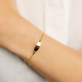 9ct Yellow Gold Baby ID 35 Gauge 16cm Bracelet