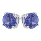 9ct White Gold Tanzanite 5mm Stud Earrings