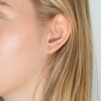 9ct Yellow Gold Cubic Zirconia Star Stud Earrings