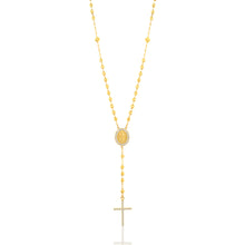 Load image into Gallery viewer, 9ct Yellow Gold Rosary Beads with Zirconia Chain