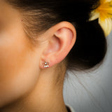 9ct Yellow Gold Zirconia Crown Studs