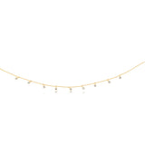 9ct Yellow Gold Cubic Zirconia Droplet 45cm Chain