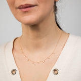 9ct Yellow Gold Cubic Zirconia Droplet 45cm Chain