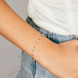 Fancy Cubic Zirconia 19cm Bracelet in 9ct Yellow Gold