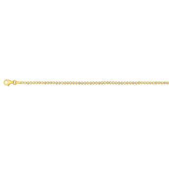 9ct Yellow Gold Cubic Zirconia Fancy 18cm Bracelet