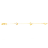 9ct Yellow Gold Mother Of Pearl Star 19cm Bracelet