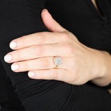 9ct Yellow Gold Cubic Zirconia Rectangle Ring