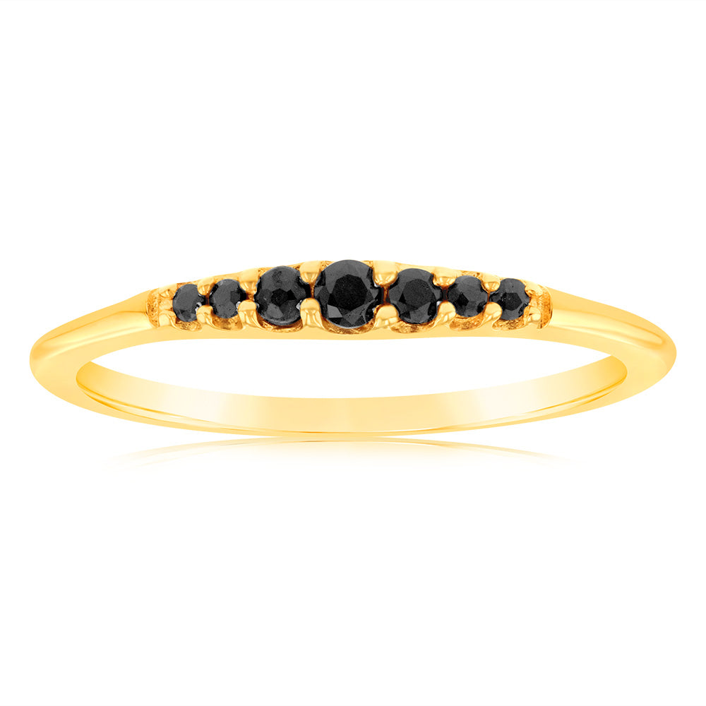 9ct yellow gold natural sapphire ring