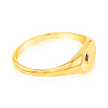 Load image into Gallery viewer, 9ct Yellow Gold 1.75mm Natural Ruby Ring