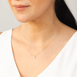 9ct Yellow Gold Zirconia Heart Pendant On Chain