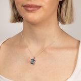 9ct White Gold Natural Treated Adieu Topaz Pendant