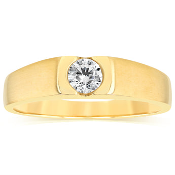 Cubic Zirconia Ring in  9ct Yellow Gold