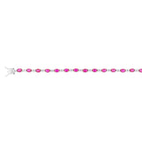 Created Ruby & Cubic Zirconia Bracelet Set in Sterling Silver