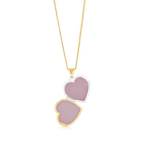 Cubic Zirconia 15mm Heart Pendant in 9ct Yellow Gold
