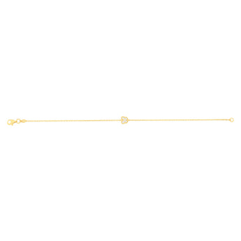 9ct Yellow Gold 19.70cm Butterfly and Mother Of Pearl Bracelet