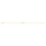 9ct Yellow Gold 19.10cm Zirconia Infinity Bracelet