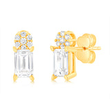 9ct Yellow Gold Cubic Zirconia Studs Earrings