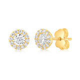 9ct Yellow Gold Cubic Zirconia Studs Earrings