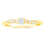 Cubic Zirconia Cocktail Ring in 9ct Yellow Gold