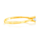 Cubic Zirconia Cocktail Ring in 9ct Yellow Gold