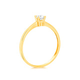 Cubic Zirconia Cocktail Ring in 9ct Yellow Gold